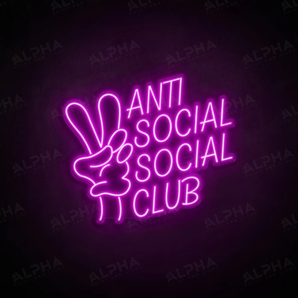 Anti Social Social Club neon sign - V1