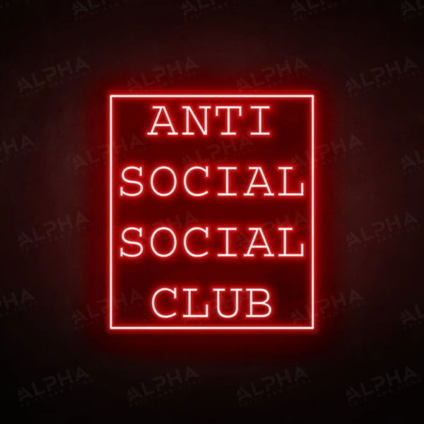 Anti Social Social Club neon sign - V2