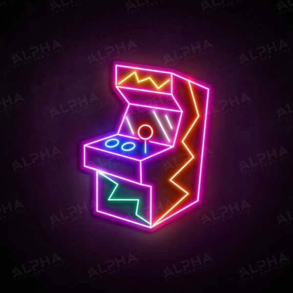 Arcade Cabinet neon sign