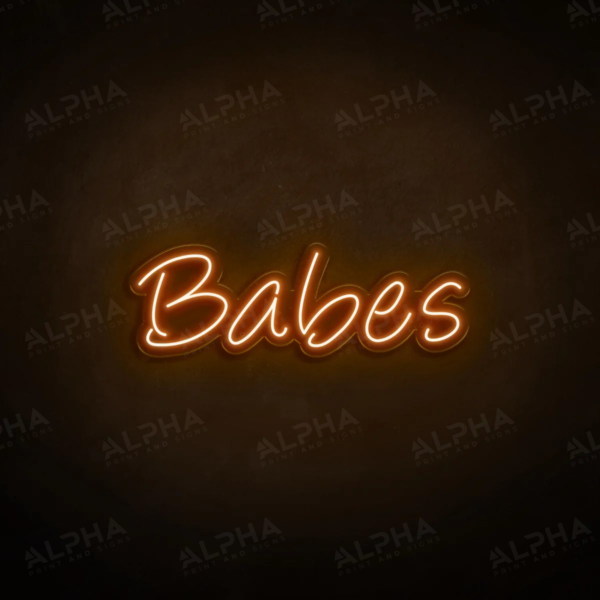 Babes neon sign