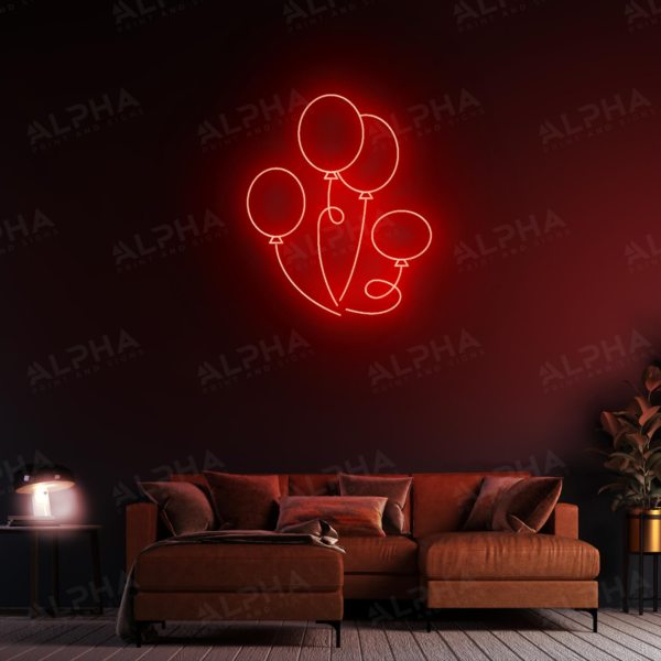 Balloon Bunch neon sign