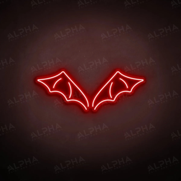 Bat Wings neon sign