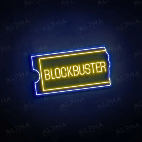 Blockbuster Logo neon sign