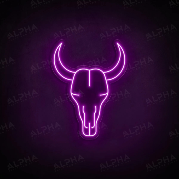 Bull Head neon sign