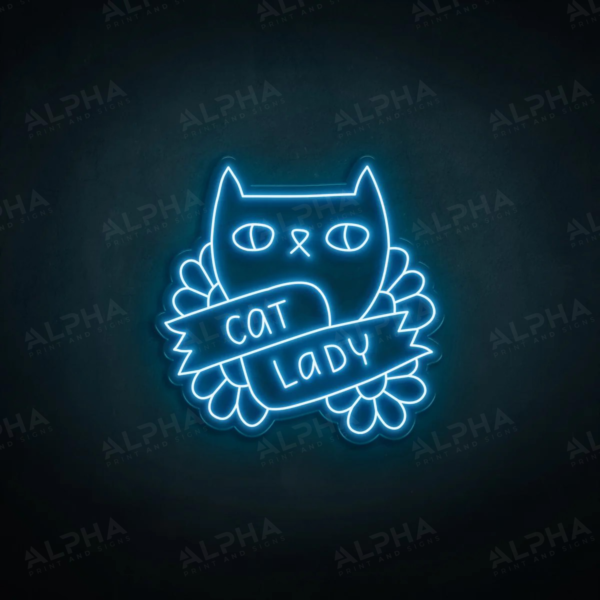 Cat Lady neon sign