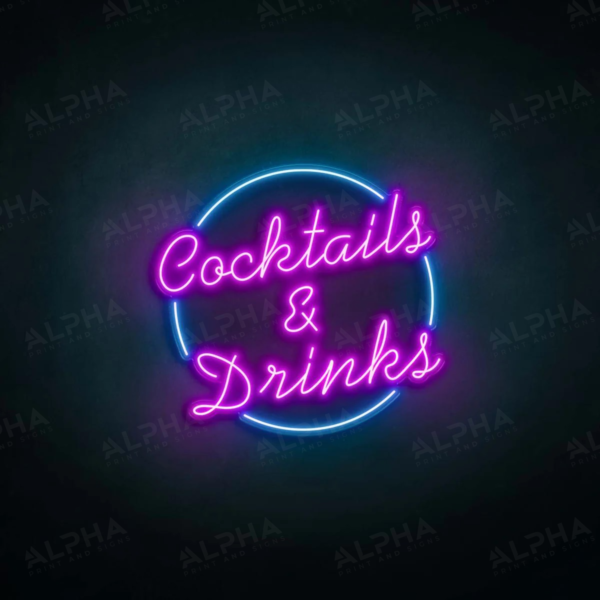 Cocktails & Drinks neon sign