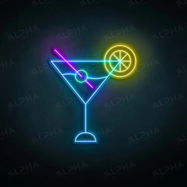 Cocktails neon sign - V3