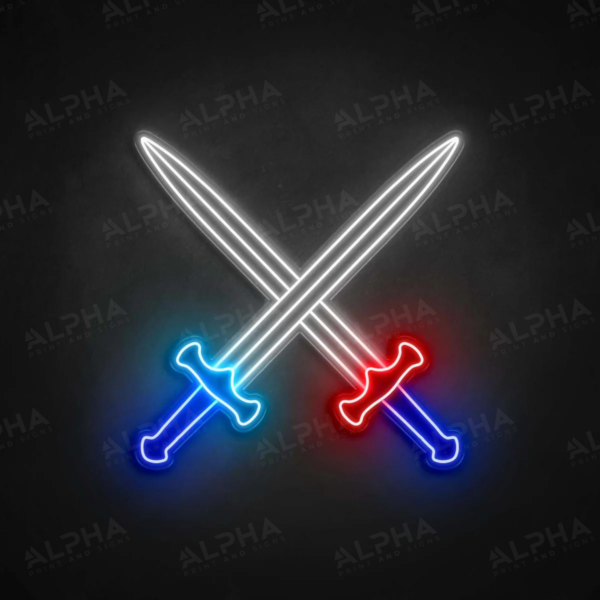 Crossed Swords neon sign