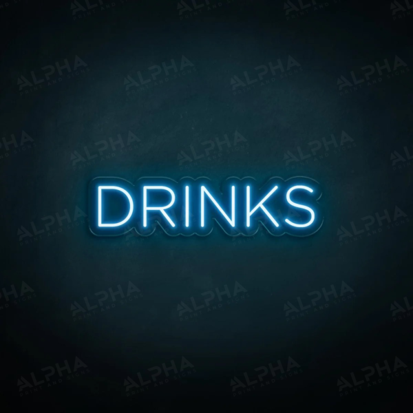 Drinks neon sign