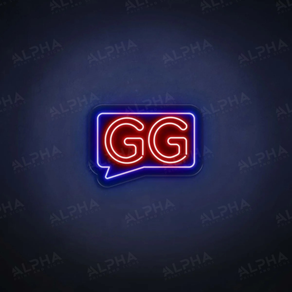 GG Gamer neon sign