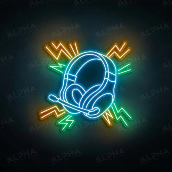 Gaming Headset neon sign