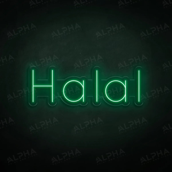 Halal neon sign