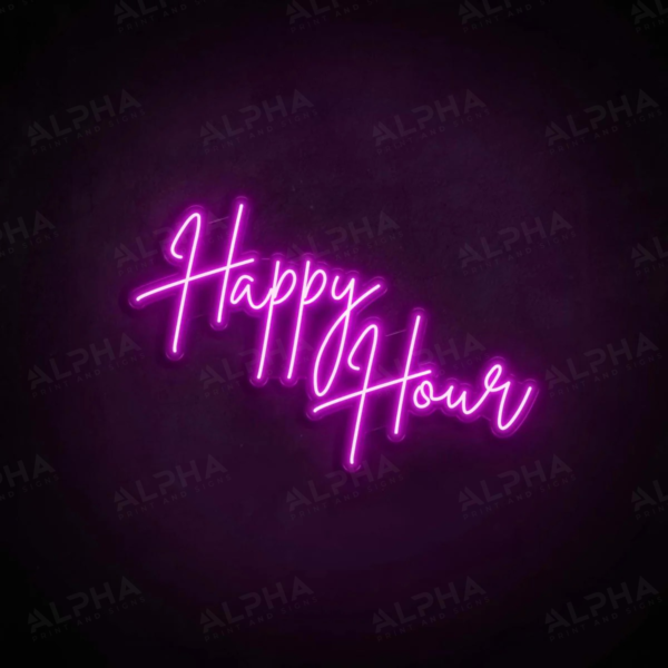 Happy Hour neon sign - V2