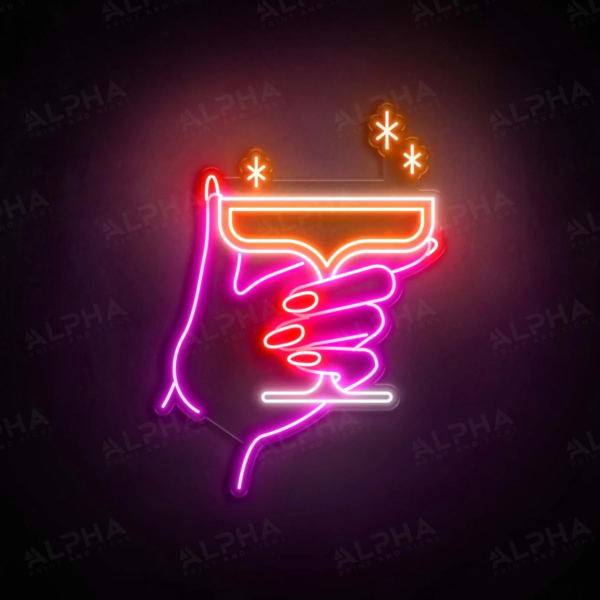 Holding Cocktail neon sign