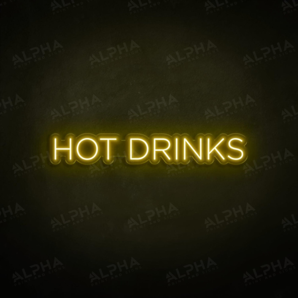 Hot Drinks neon sign