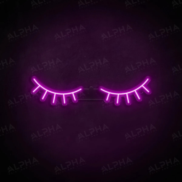 Lashes neon sign