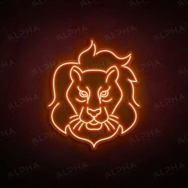 Lion Face neon sign