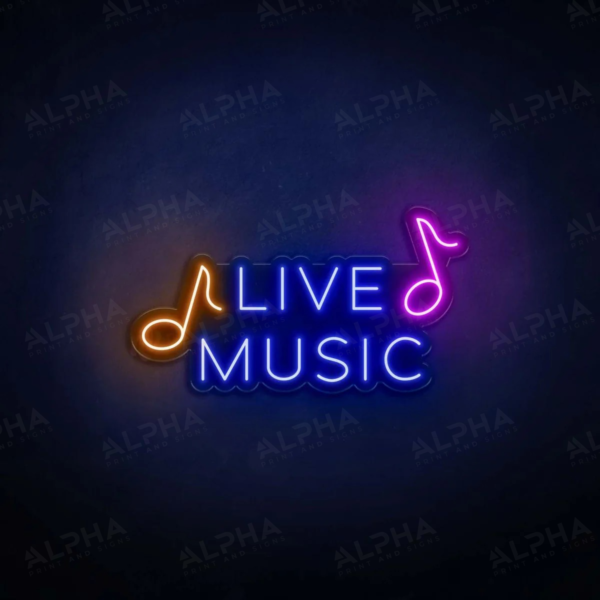 Live Music neon sign - V2