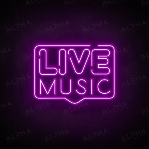 Live Music neon sign - V6