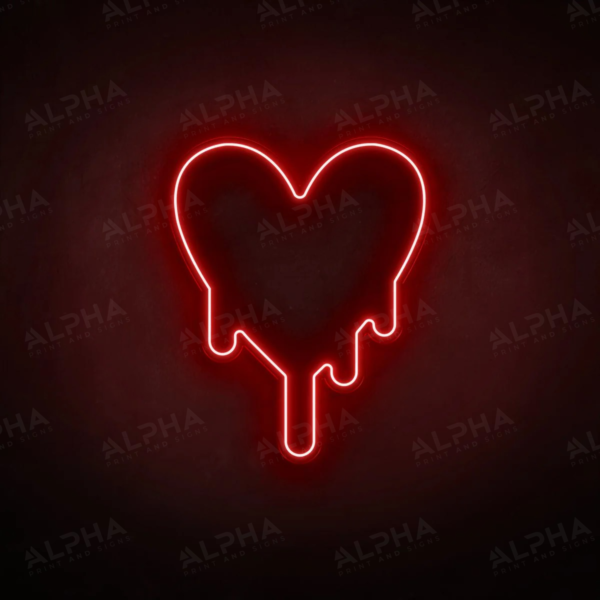 Melting Heart neon sign