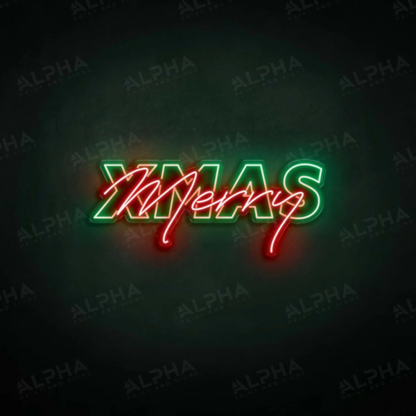 Merry Xmas neon sign