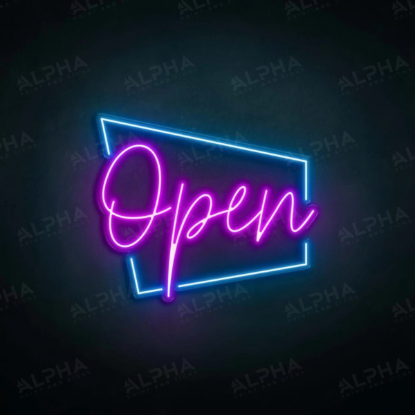 Open neon sign V4