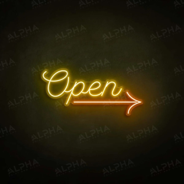 Open neon sign V6