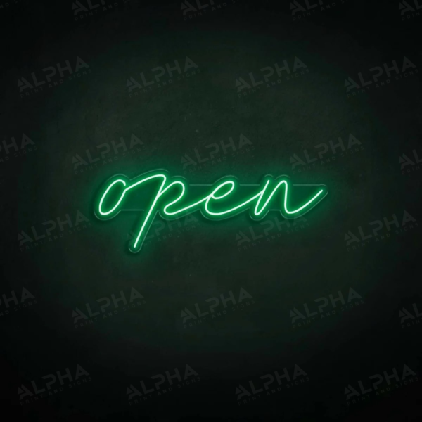 Open neon sign V7