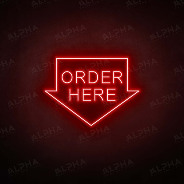 Order Here neon sign V2