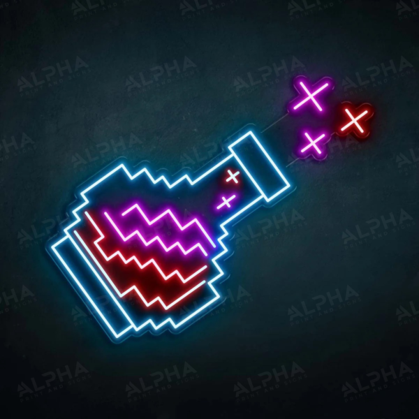 Pixelated Potion neon sign