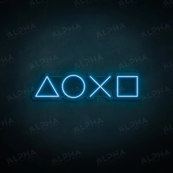 Playstation Buttons neon sign