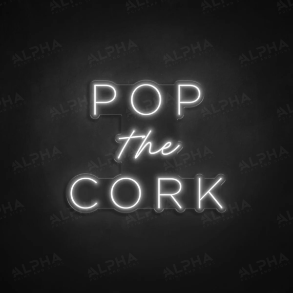 Pop Cork neon sign - V2