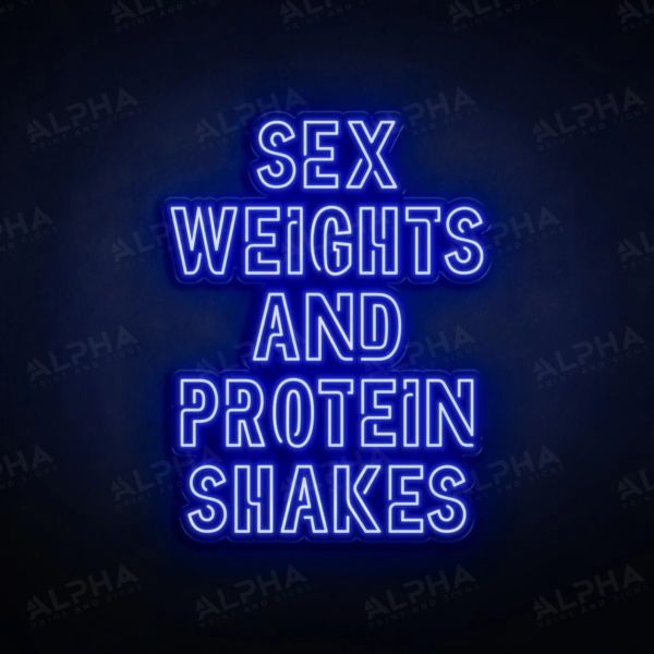 Protein Shakes neon sign