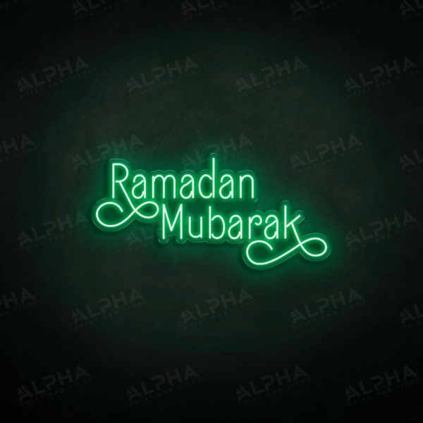 Ramadan Mubarak neon sign - V2