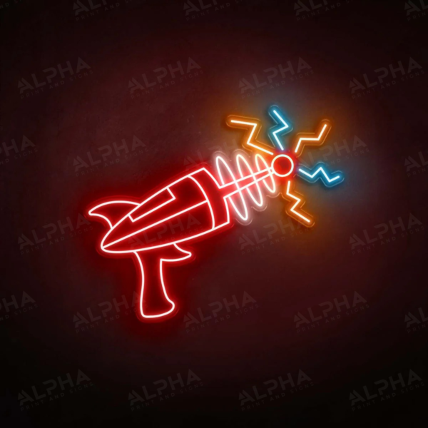 Raygun neon sign