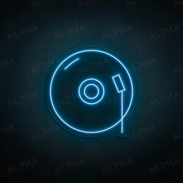 Record Play neon sign