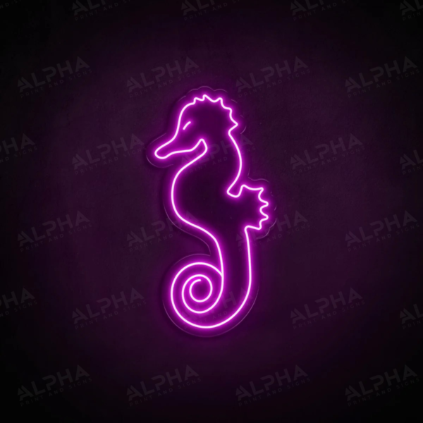 Seahorse neon sign