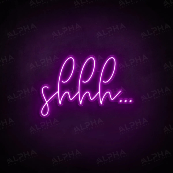 Shhh neon sign