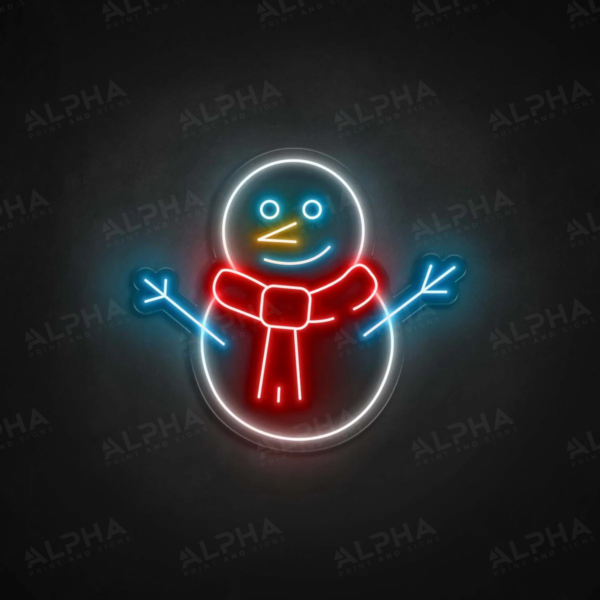 Snowman neon sign V2