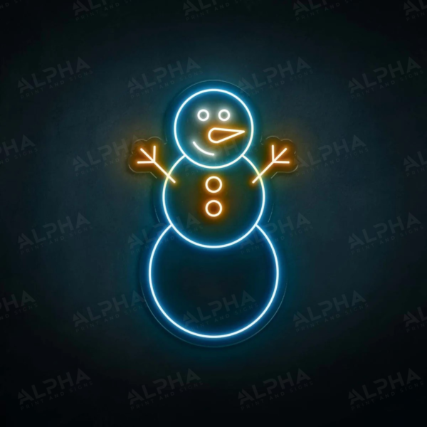 Snowman neon sign V3