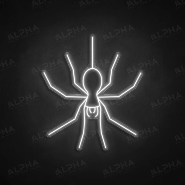 Spider neon sign