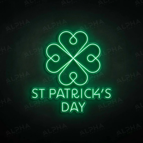 St Patricks Day neon sign