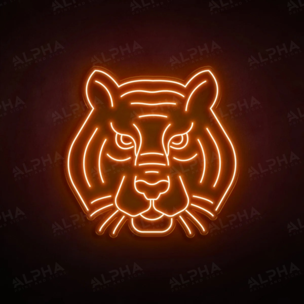 Tiger Face neon sign