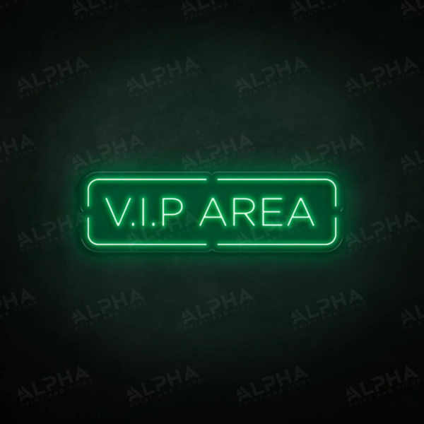 VIP Area neon sign