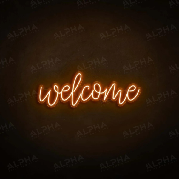 Welcome neon sign - V1