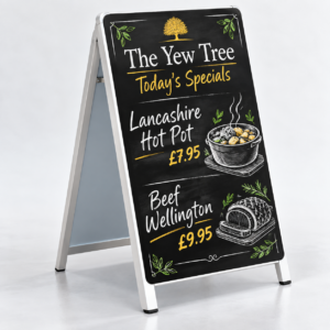 Plastic A Board With Blackboard