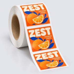 Square Stickers On A Roll